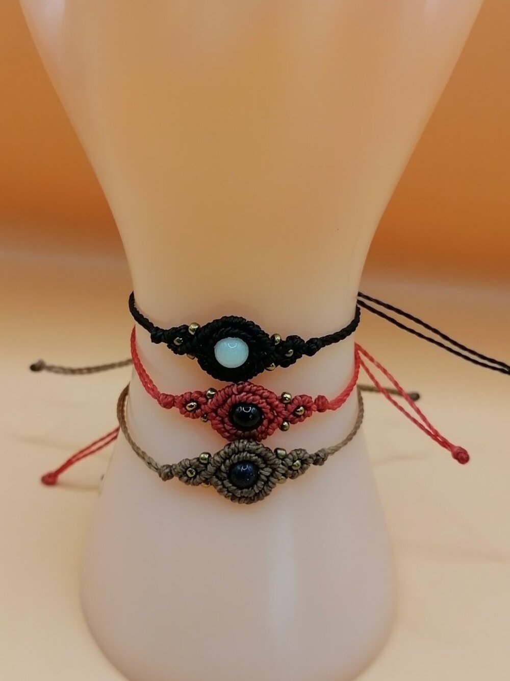 Spiritual Amulet Bracelet Macrame Natural Stone